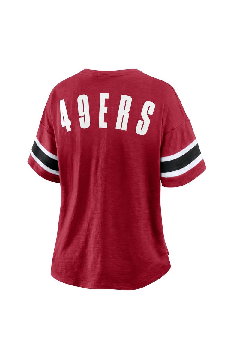 FANATICS Women's Fanatics Scarlet San Francisco 49ers Redzone Curl Route T-Shirt, Alternate, color, Scarlet
