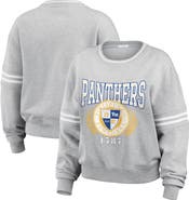 WEAR by Erin Andrews Women's WEAR by Erin Andrews Heather Gray Pitt Panthers Classic Stripe Pullover Sweater