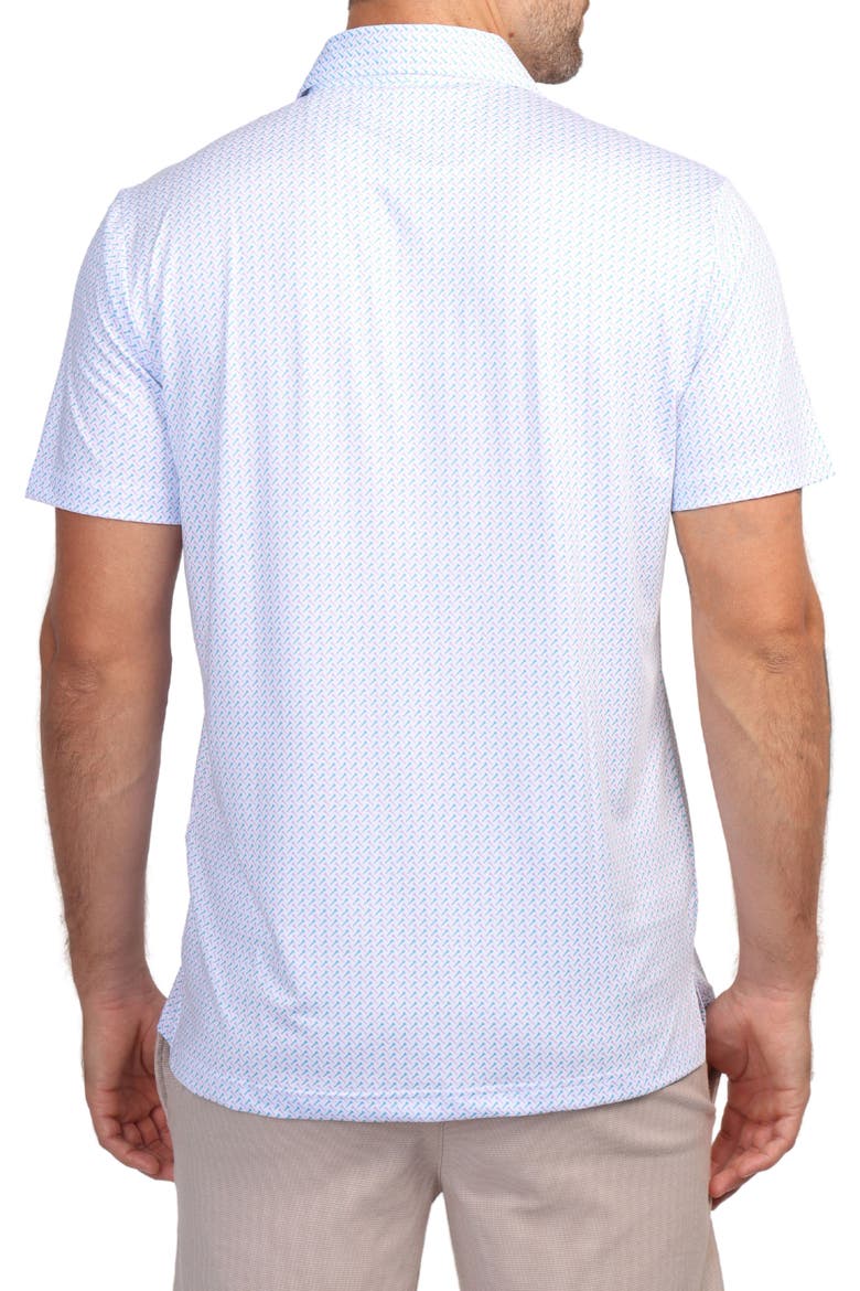 Golf Tee Print Performance Polo, Alternate, color, WHITE