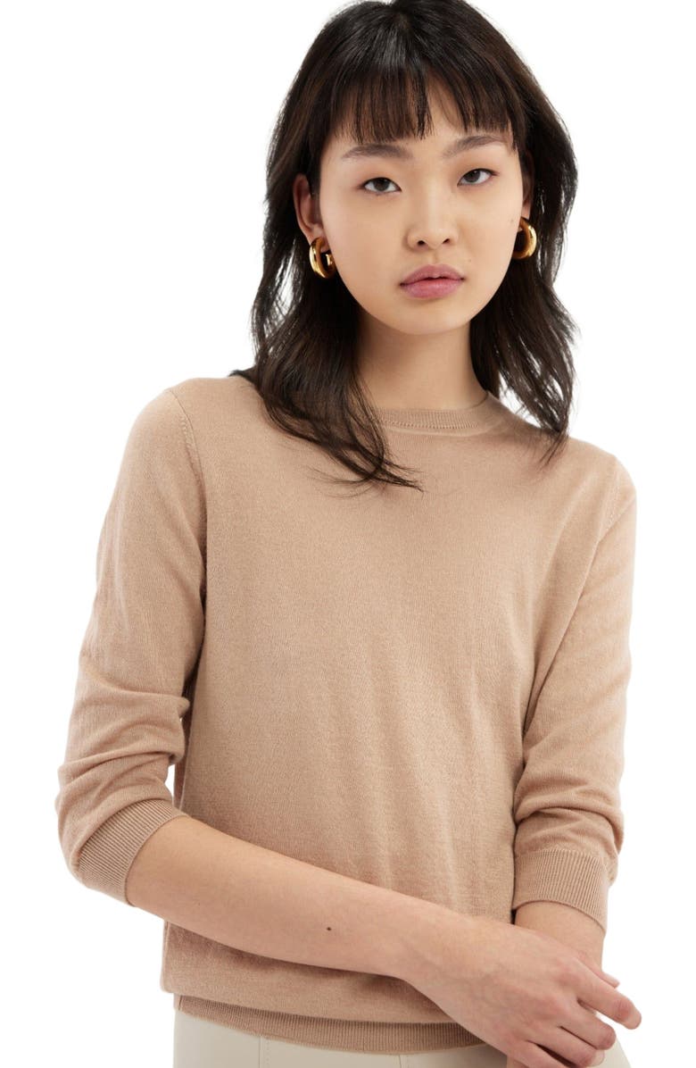GOBI Mongolian Cashmere Silk Cashmere Crew Neck Top, Alternate, color, 