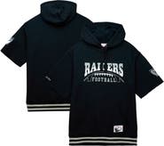 Mitchell & Ness Men's Mitchell & Ness Black Las Vegas Raiders Pre-Game Short Sleeve Pullover Hoodie