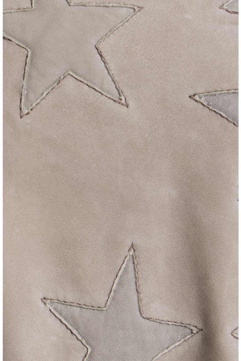 Misty Star Back Detail Leather Moto Jacket, Alternate, color, SAGE