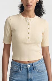 Brooklyn Industries Crop Henley Top
