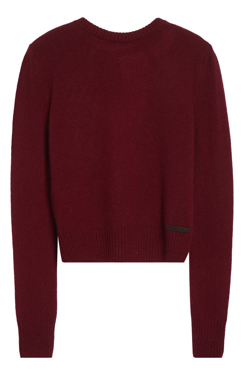 Marni Open Back Logo Sweater, Alternate, color, 00R79burgundy
