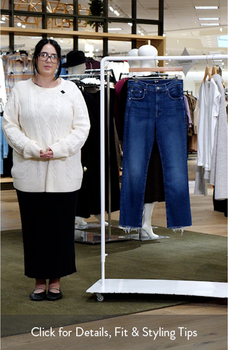 The Insider High Waist Fray Hem Crop Bootcut Jeans, sales video thumbnail