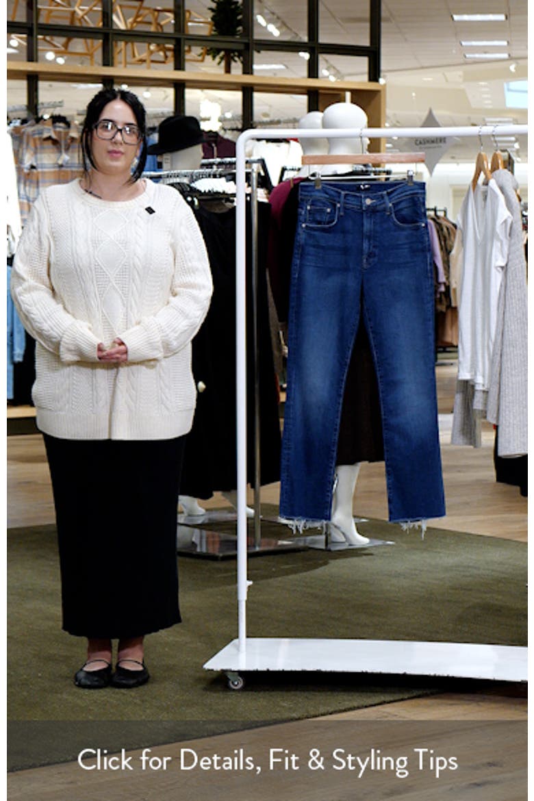 The Insider High Waist Fray Hem Crop Bootcut Jeans video