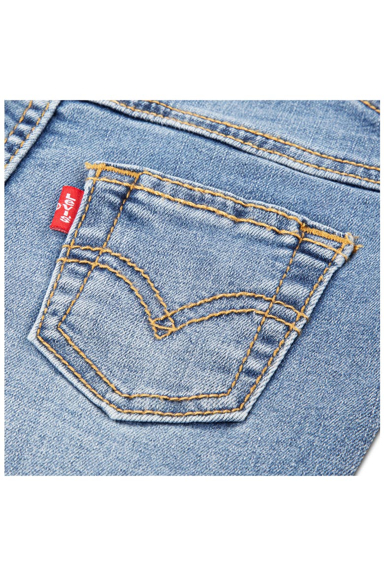 Teddy Bear Appliqué Denim Overalls, Alternate, color, INDIGO CHAMPION
