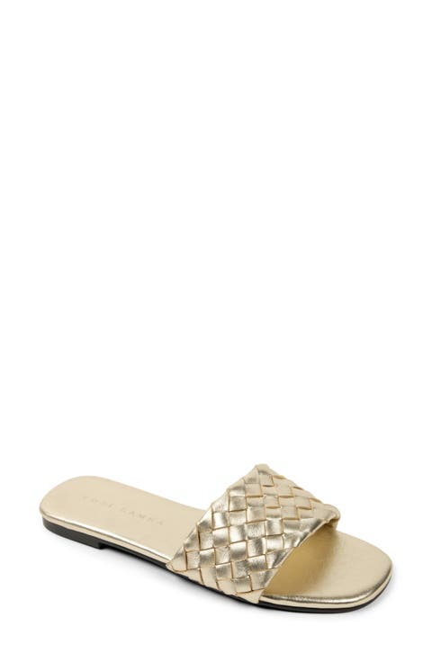 Nathalie Leather Slide Sandal