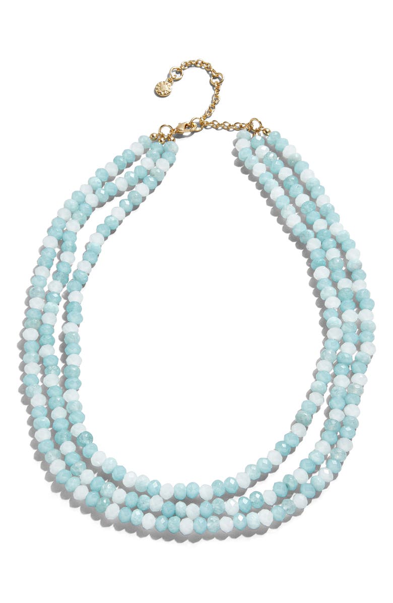 BaubleBar Isla Layered Beaded Necklace, Alternate, color, Blue