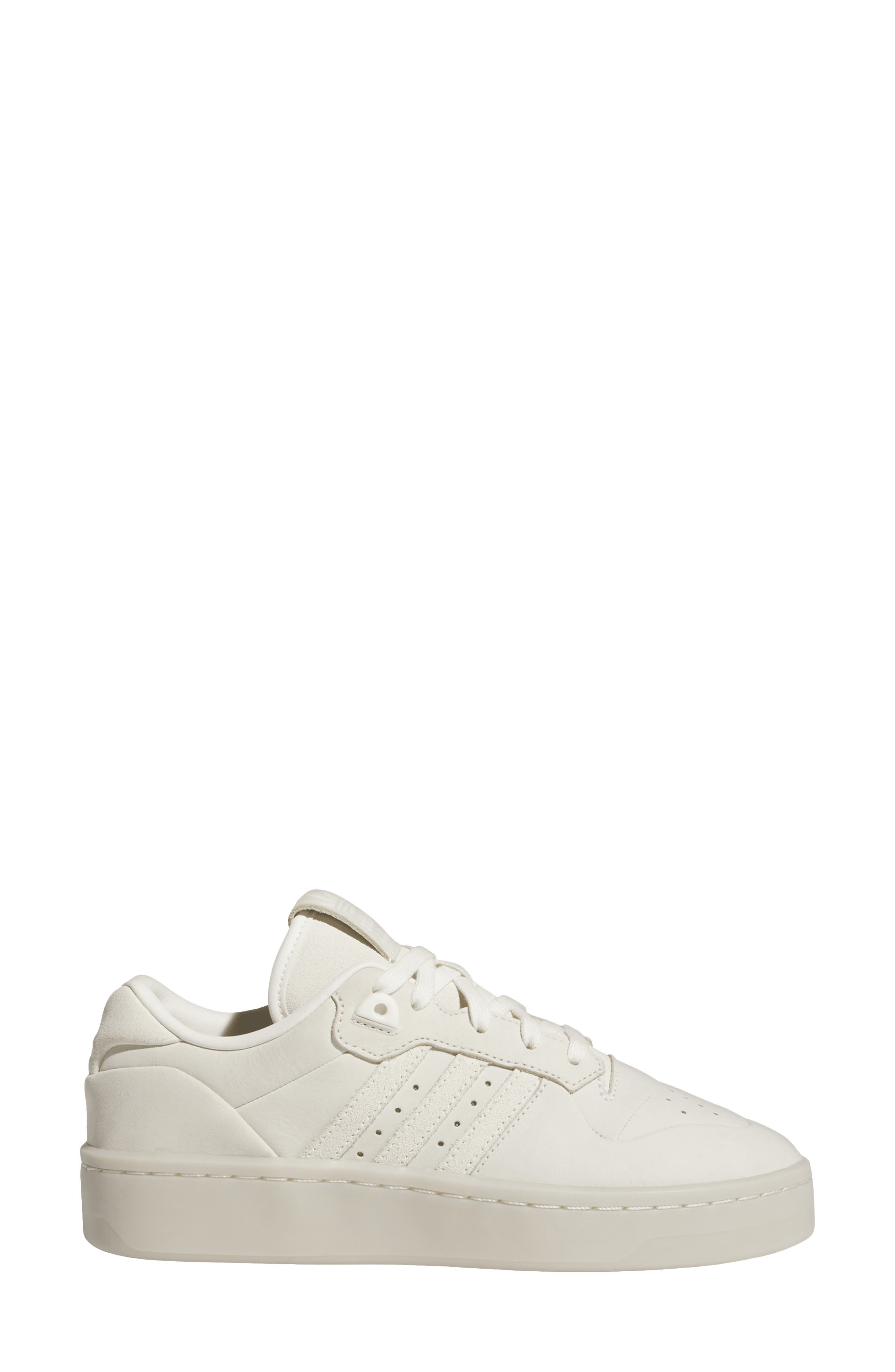 adidas Rivalry Lux Low Top Basketball Sneaker, Alternate, color, Cream/Cream/Alumina