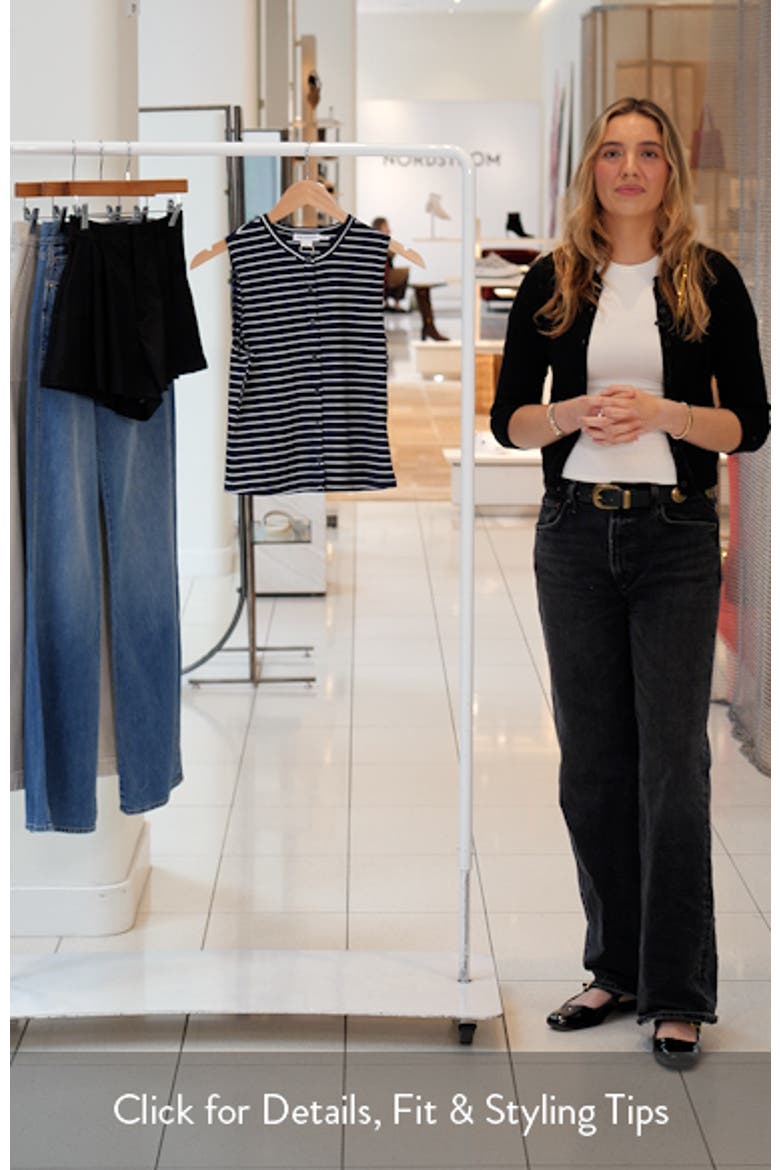 The Rib Stripe Splay Sleeveless Top video