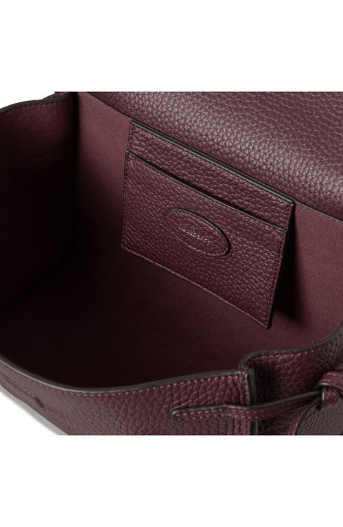 Mulberry Mini Soft Bayswater Grained Leather Satchel In Black Cherry