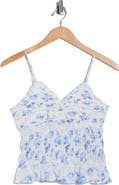 Madden Girl Floral Smocked Cotton Camisole