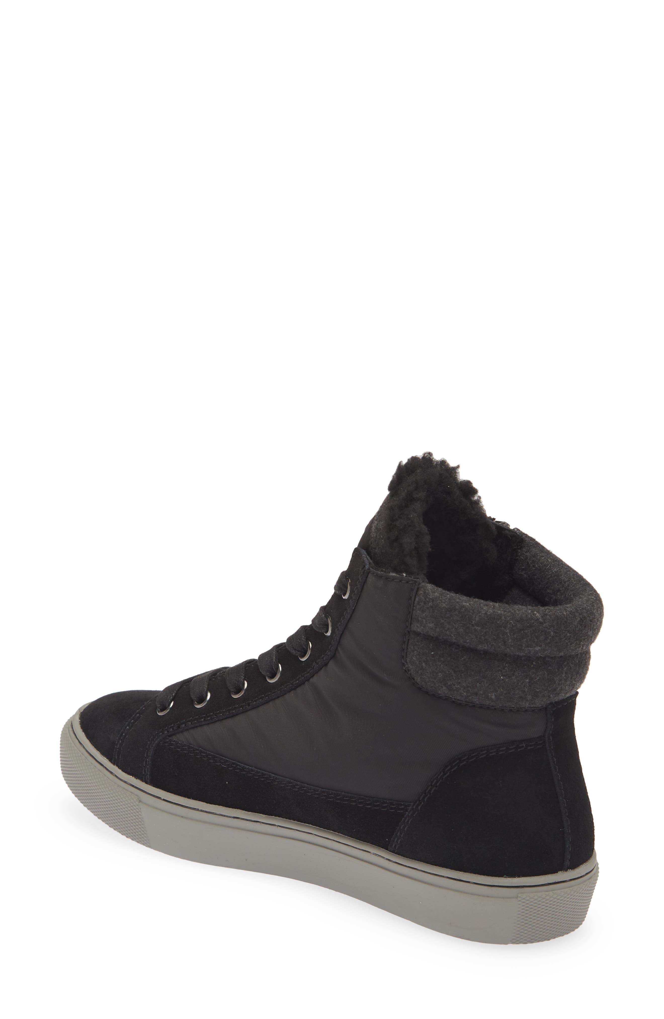 Cougar Waterproof High Top Sneaker with Faux Shearling Trim, Alternate, color, 