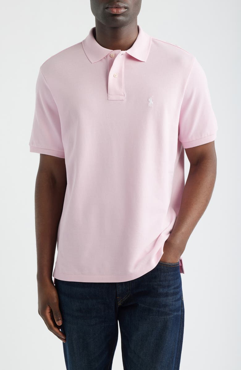Polo Ralph Lauren Iconic Cotton Piqué Polo, Main, color, Garden Pink
