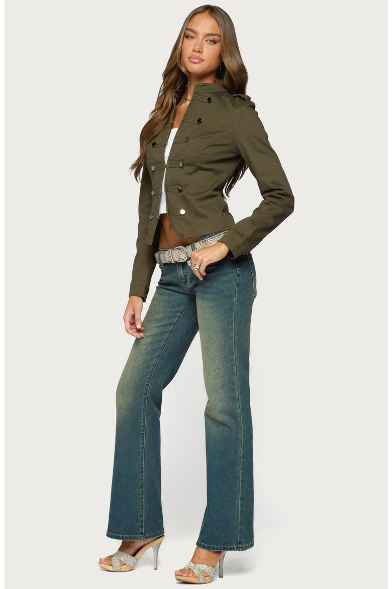Aminda Napoleon Jacket, Alternate, color, OLIVE