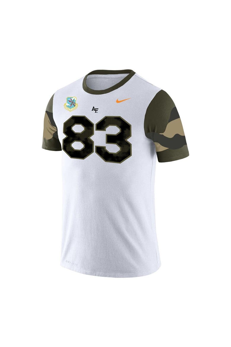 Men's Nike White Air Force Falcons B-52 Jersey Replica T-Shirt, Alternate, color, White