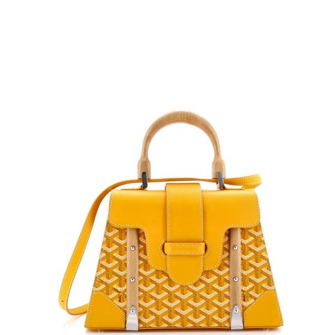 Saigon Top Handle Bag Coated Canvas with Leather PM