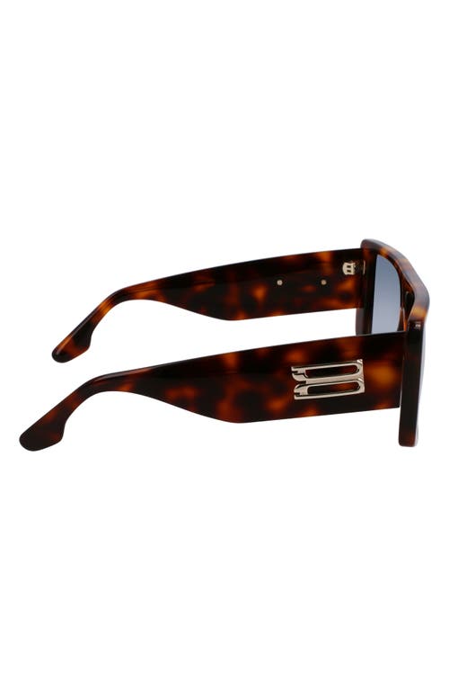 Victoria Beckham Vb Monogram 51mm Rectangular Sunglasses In Blue