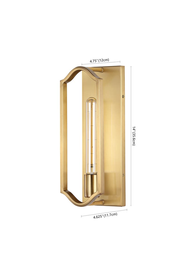 Chloe 1-Light Modern Bohemian Iron LED Sconce, Alternate, color, Brass Gold