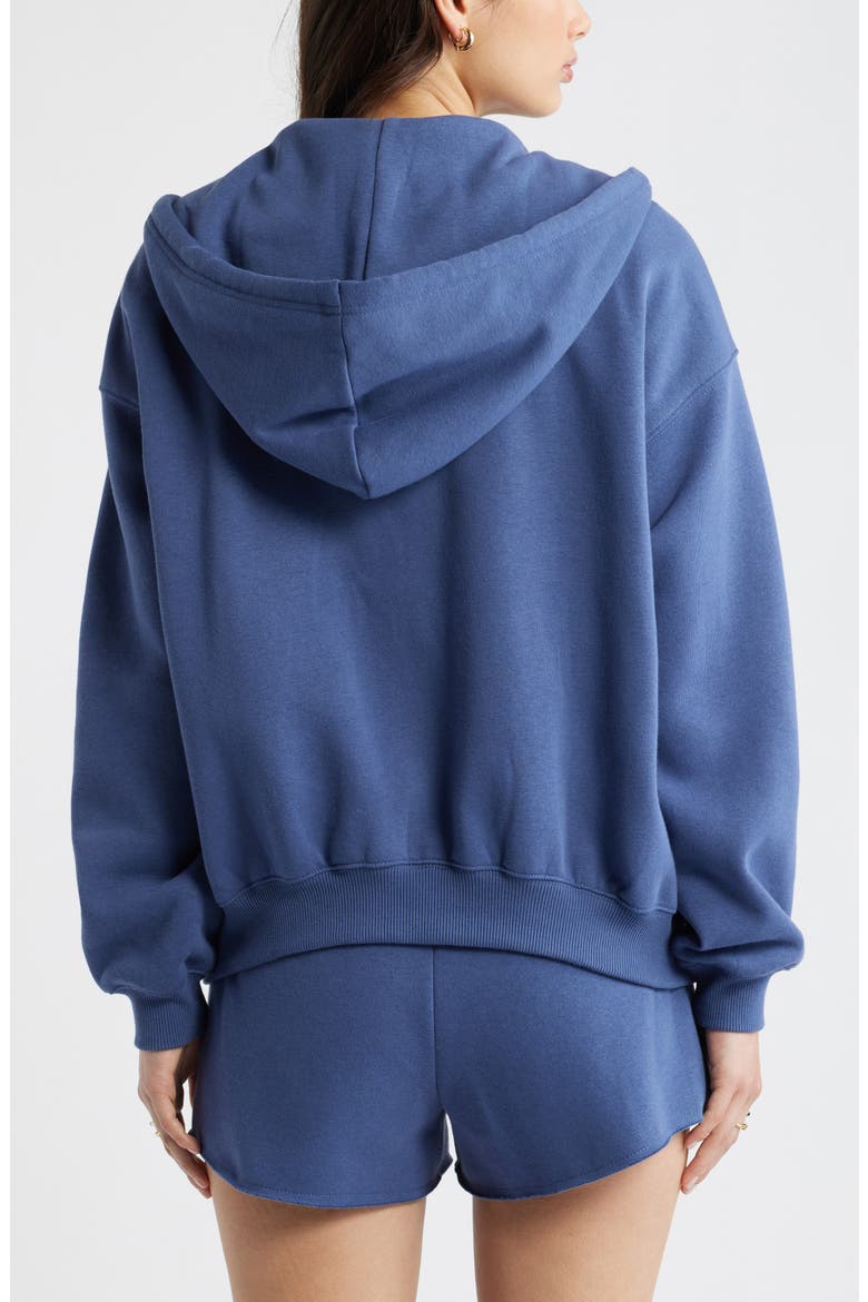 Bubble Zip Hoodie, Alternate, color, BLUE INDIGO