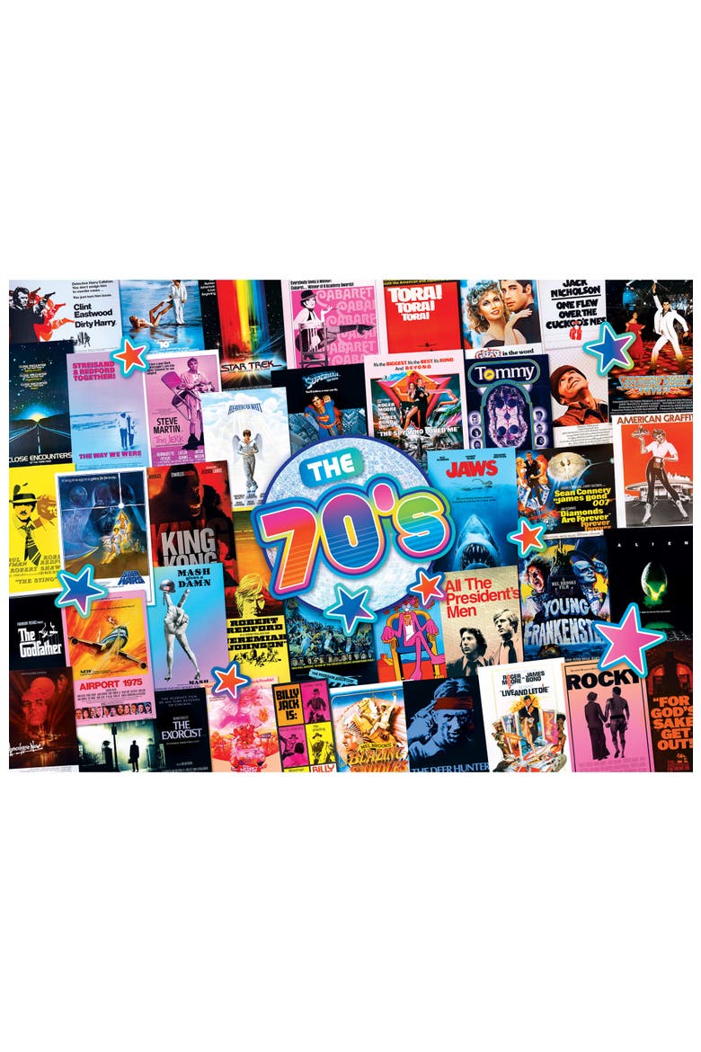 70's Blockbusters 1000 Piece Puzzle, Alternate, color, Multicolor
