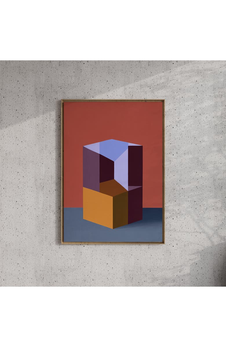 Forma Art Studio Form and Structure No. 07 Geometric Abstract Art Print, Alternate, color, Black Frame - 12X16