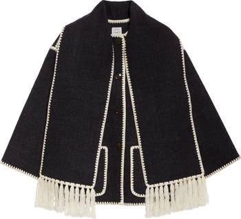 TOTEME Chain Stitch Wool Blend Scarf Jacket | Nordstrom