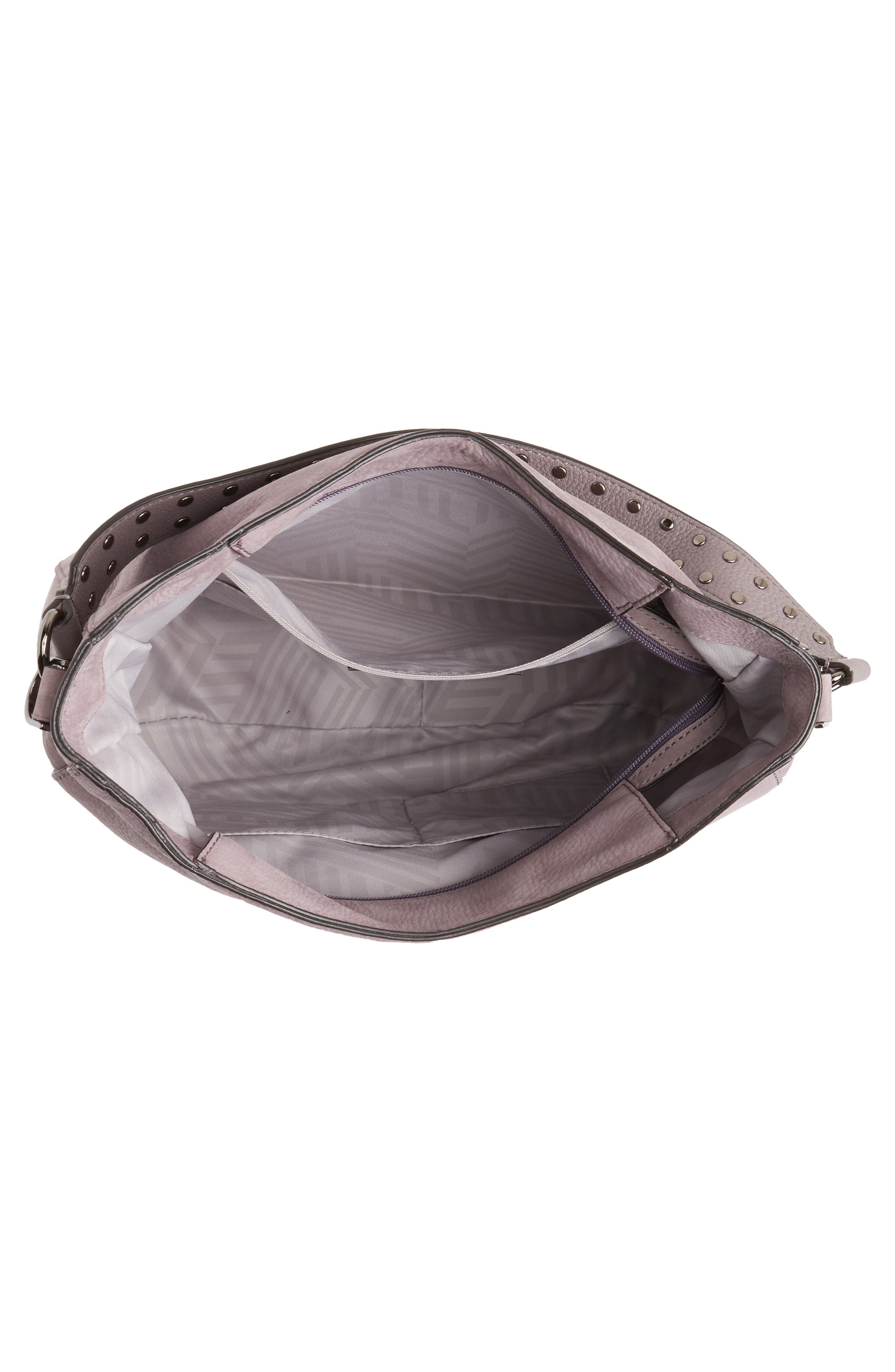 Convertible Nubuck Hobo (Nordstrom Exclusive), Alternate, color, LAVENDER/ GUNMETAL HARDWARE