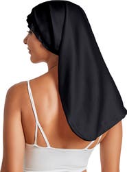 SILKSILKY Elegant Long Pure Silk Bonnet