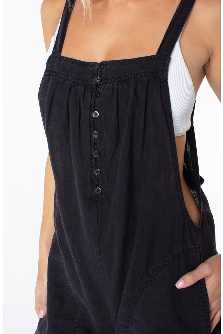 Sail & Bow Linen Blend Romper, Alternate, color, PHANTOM