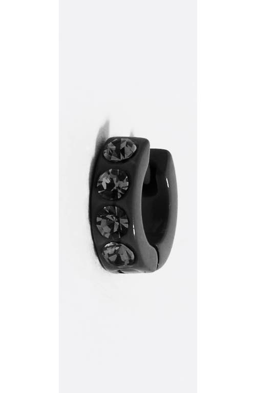 Bimba Y Lola Mini Hoop Earrings With Crystals In Black