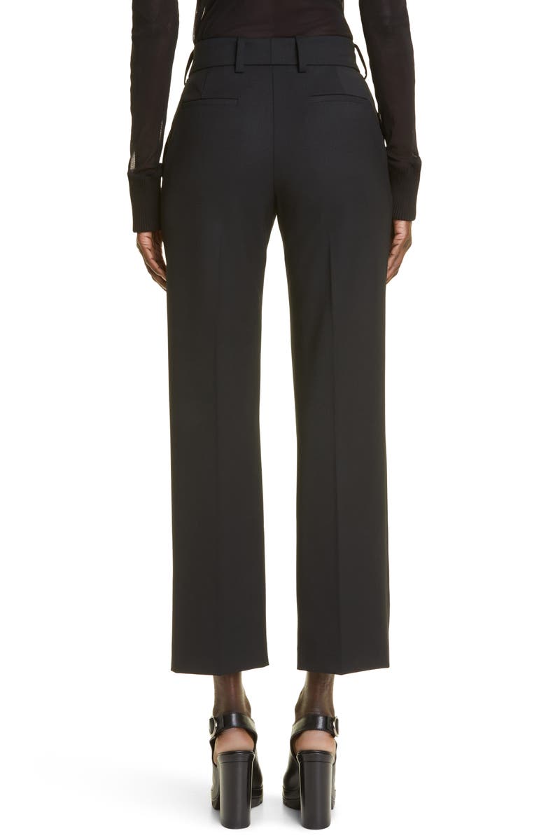 Brandon Maxwell Stretch Wool Straight Leg Crop Pants, Alternate, color, 