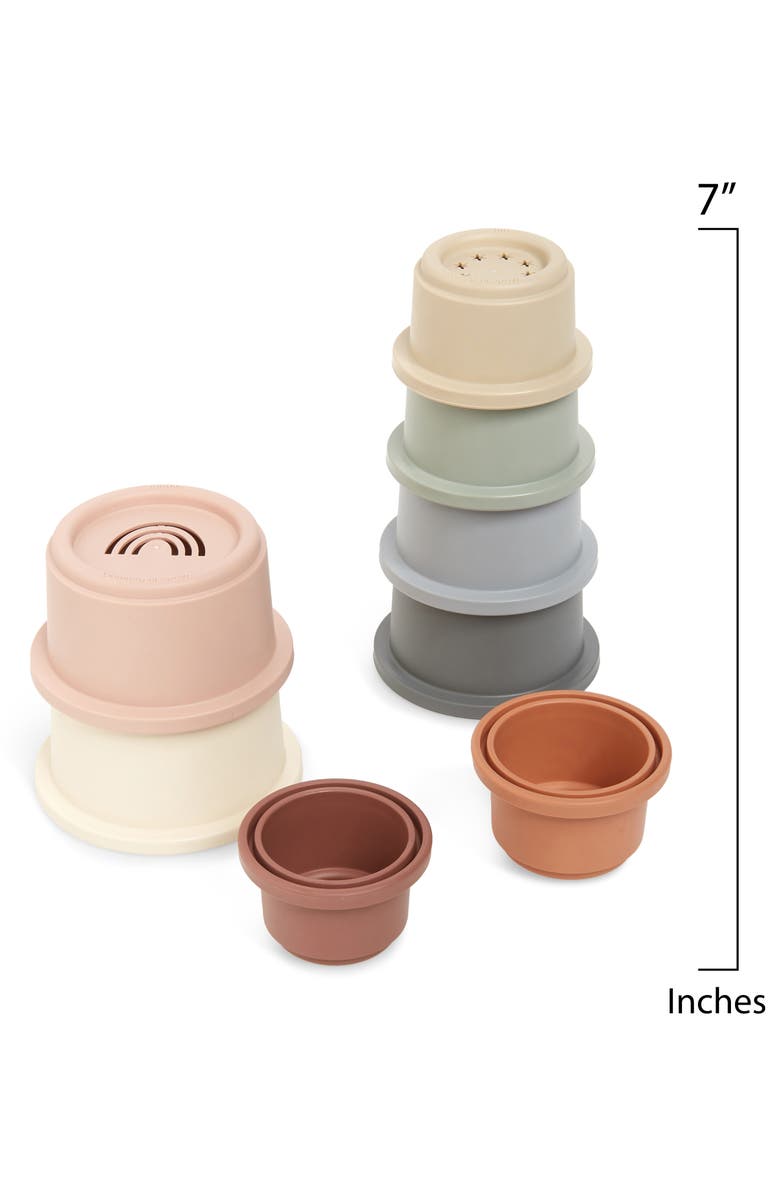 Mushie 8-Piece Stacking Cups Toy, Alternate, color, Multi