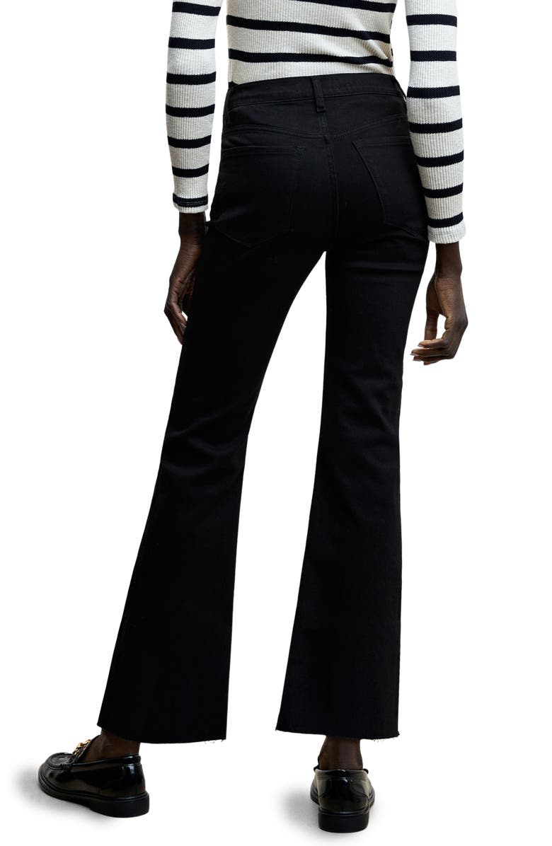 MANGO Raw Hem Crop Flare Jeans, Alternate, color, 