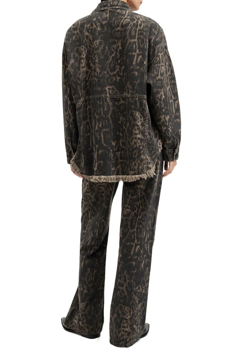 Blake Print Wide Leg Jeans, Alternate, color, JINX GOLDEN BROWN