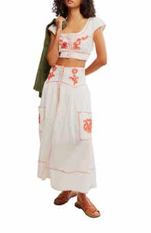 Free People Wild at Heart Crop Top & Maxi Skirt Set