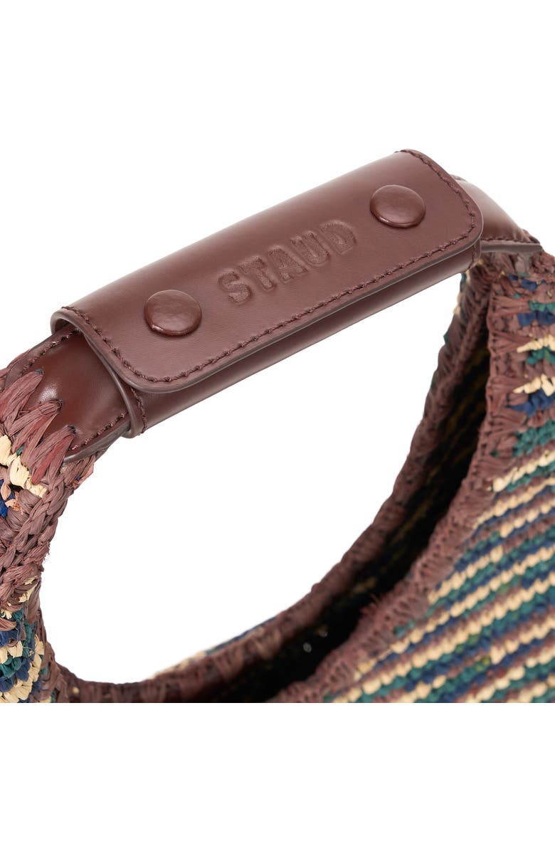 STAUD Moon Raffia Top Handle Tote, Alternate, color,