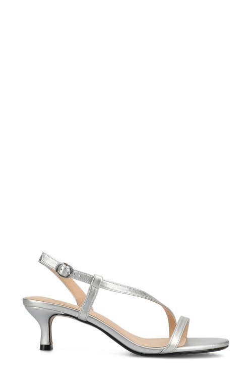 Journee Collection Jemry Kitten Heel Sandal In Silver