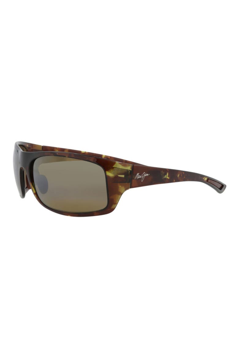 67mm Wrap Polarized Sunglasses, Alternate, color, TORTOISE TORTOISE BRONZE