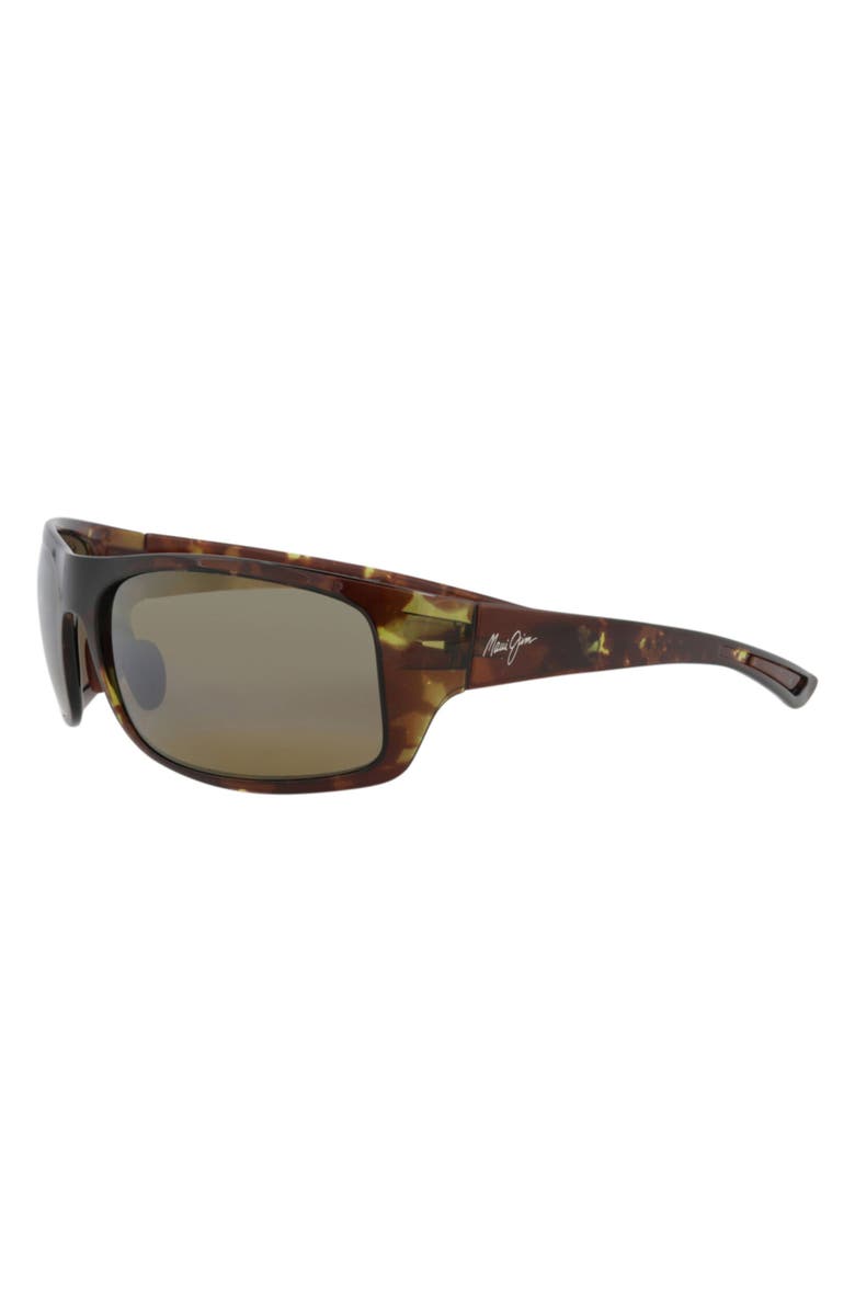 Maui Jim 67mm Wrap Polarized Sunglasses, Alternate, color, Tortoise Tortoise Bronze