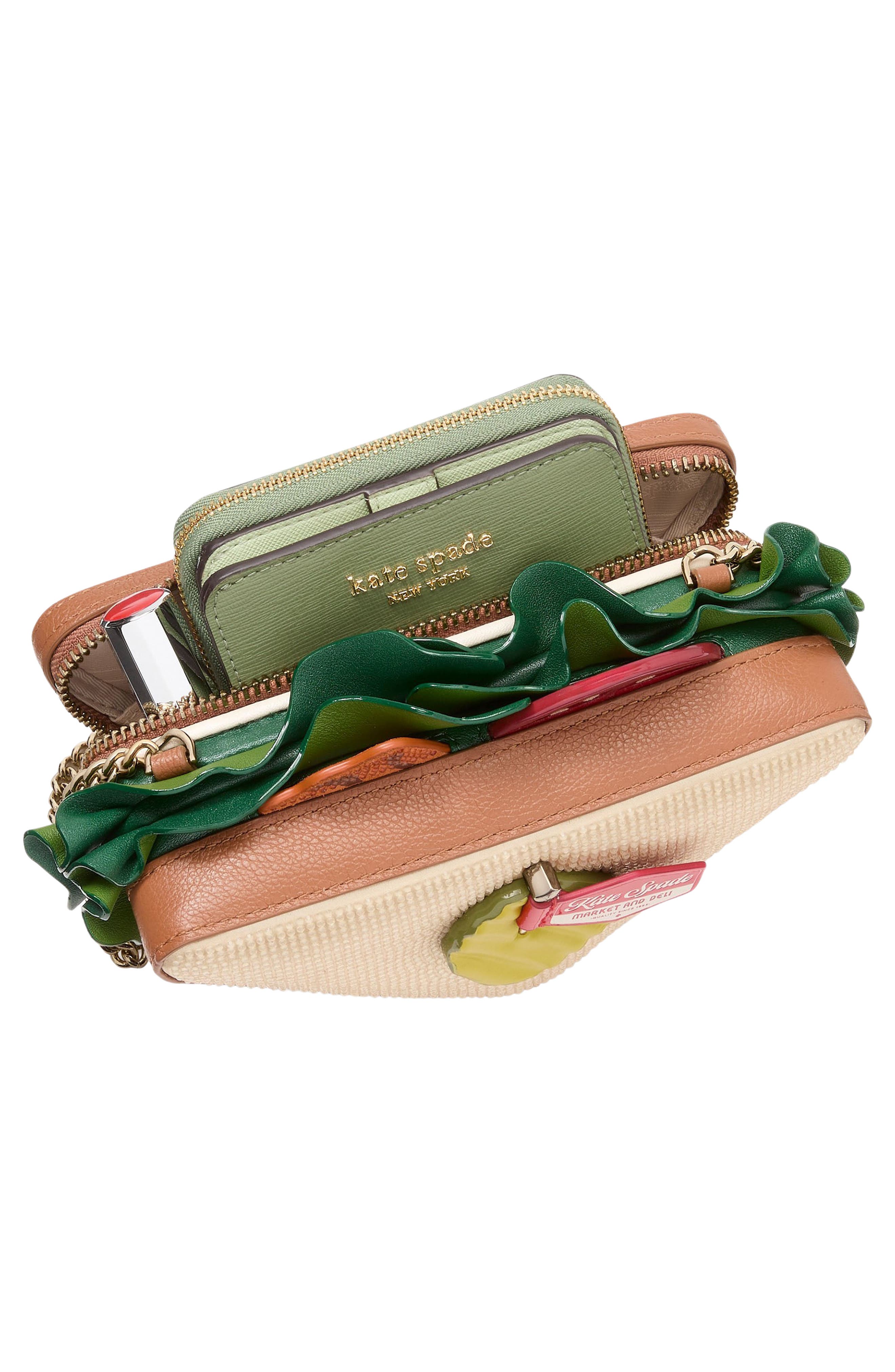 Kate Spade New York glamwich embellished leather crossbody bag, Alternate, color, 