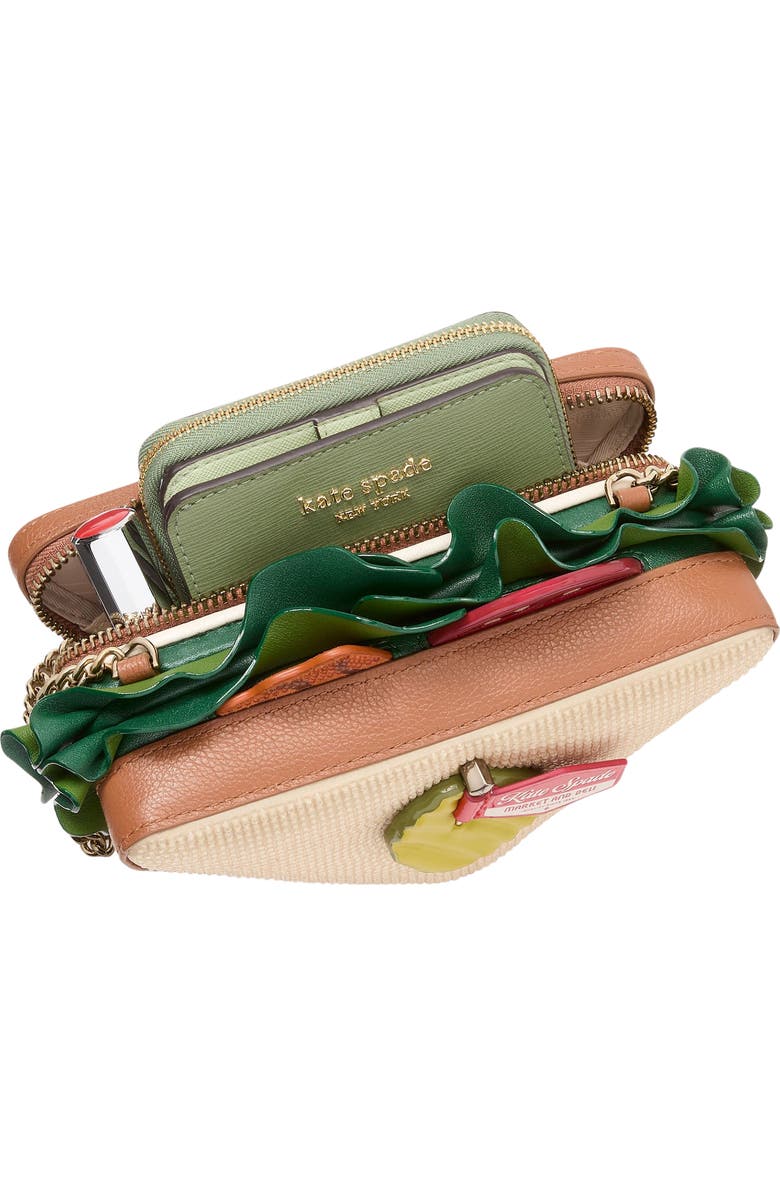 Kate Spade New York glamwich embellished leather crossbody bag, Alternate, color,