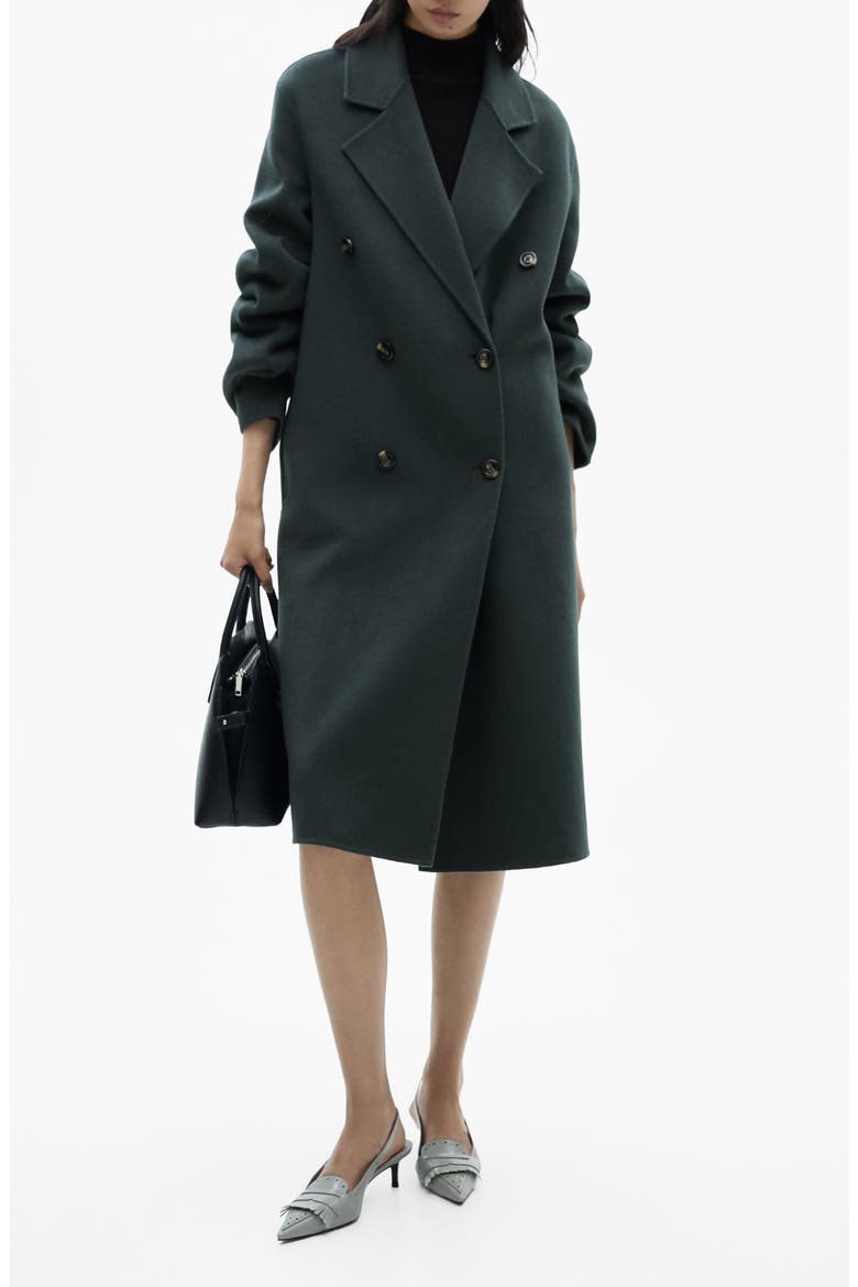 Handmade Oversize Wool Blend Coat, Main, color, PETROL BLUE