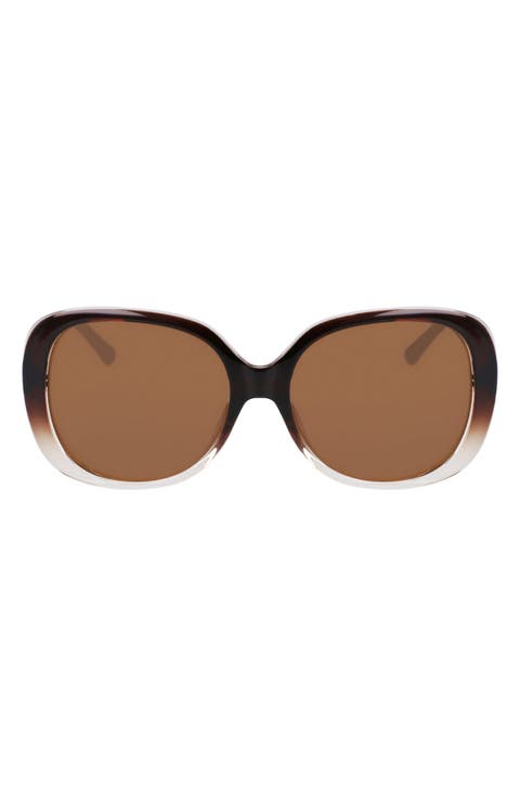 58mm Polarized Round Sunglasses