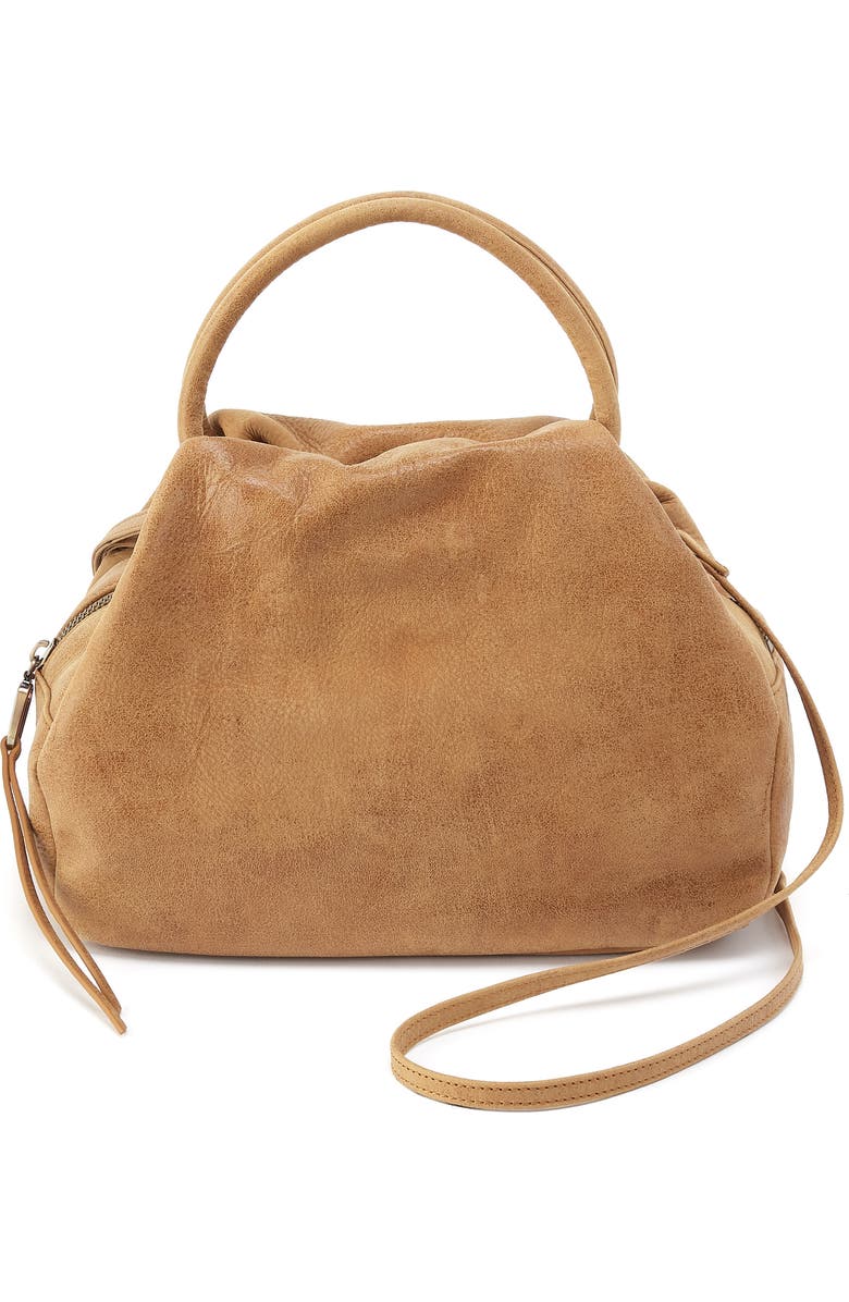 HOBO Darling Small Leather Satchel, Main, color, Whiskey