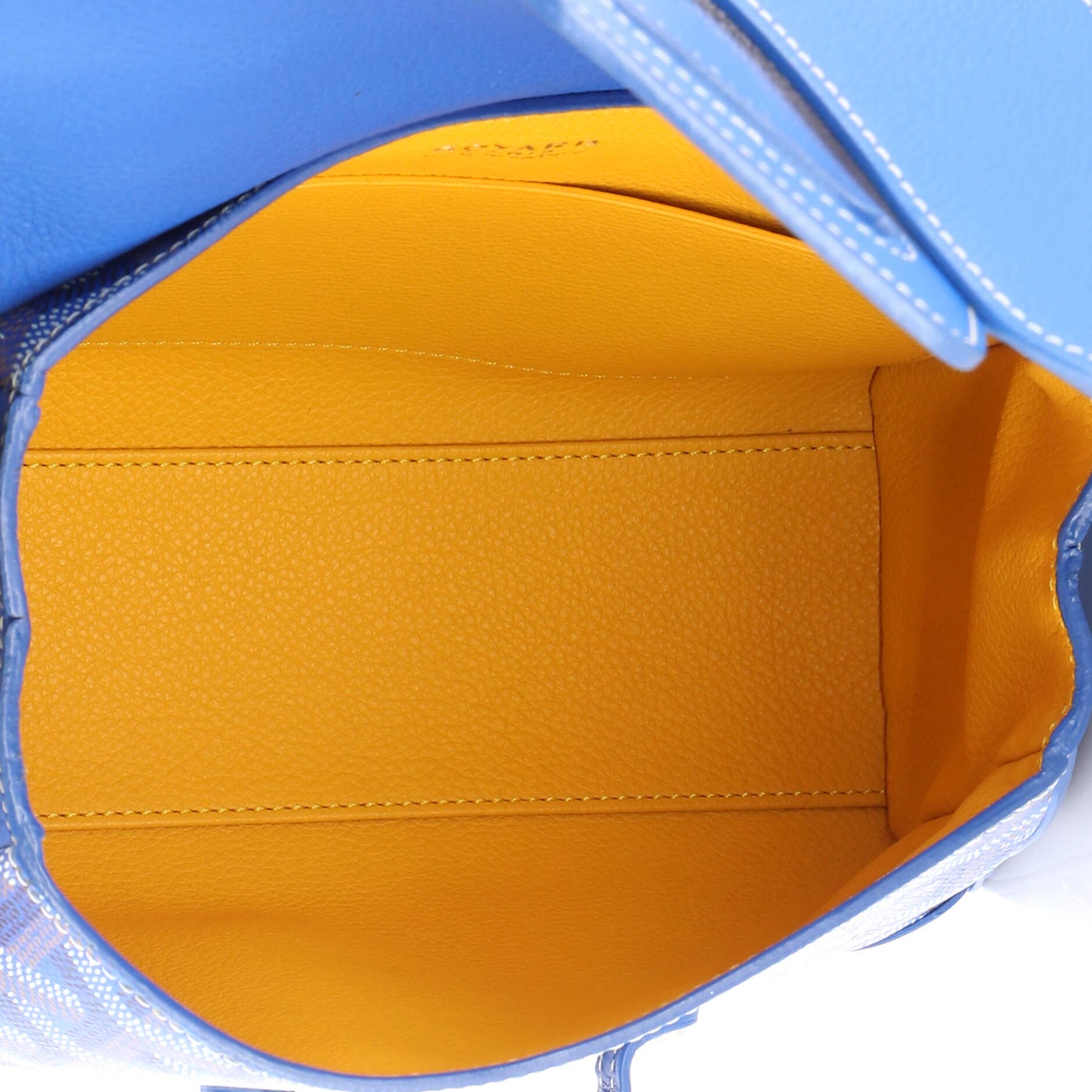 Saigon Top Handle Bag Coated Canvas with Leather Mini, Alternate, color, Blue