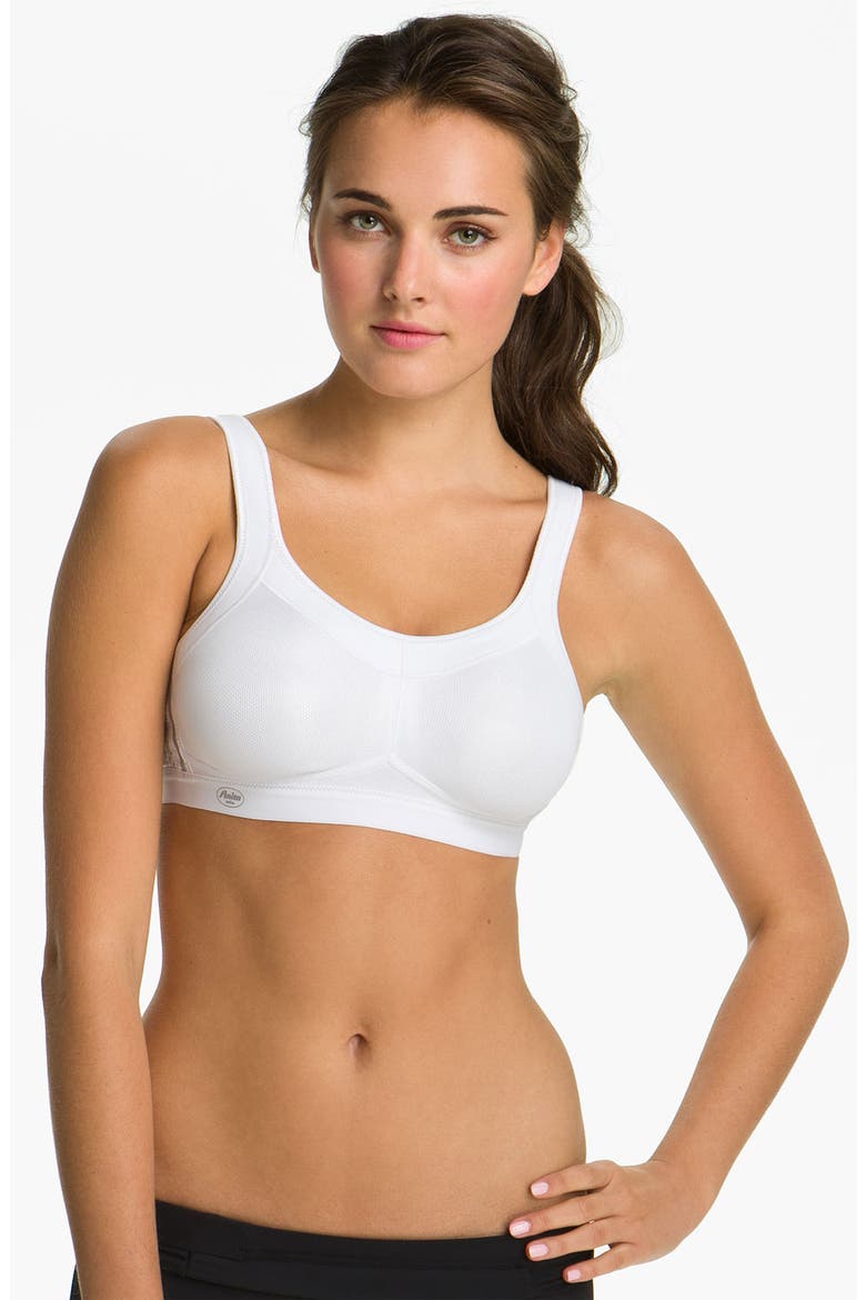 'Momentum' Wireless Sports Bra, Main, color, WHITE