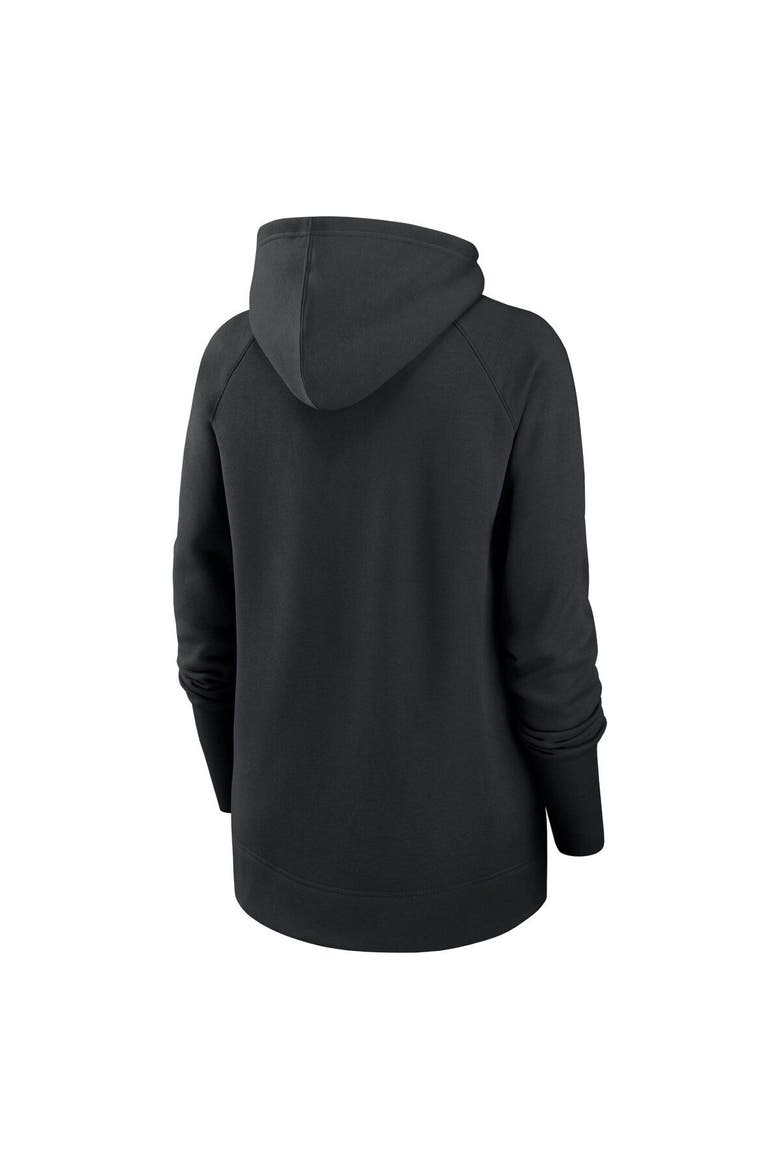 Women's Nike  Black New Orleans Saints Asymmetrical Raglan Full-Zip Hoodie, Alternate, color, Black