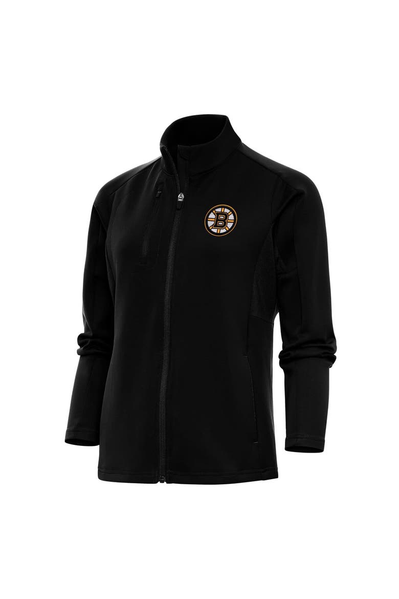 Women's Antigua Black Boston Bruins Team Logo Generation Full-Zip Jacket, Main, color, Black